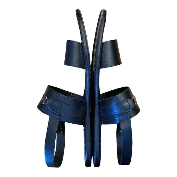 Mario Bruni Women’s Black Horsebit Leather Strap Sandals Size IT 44 - US 11 - Picture 7 of 15